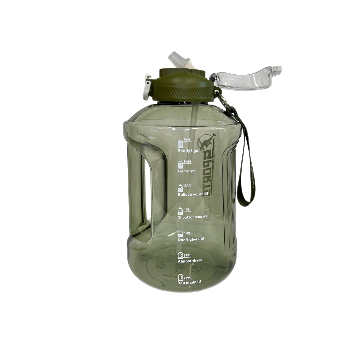 【LA000370】75oz Transparent Motivational Water Bottle