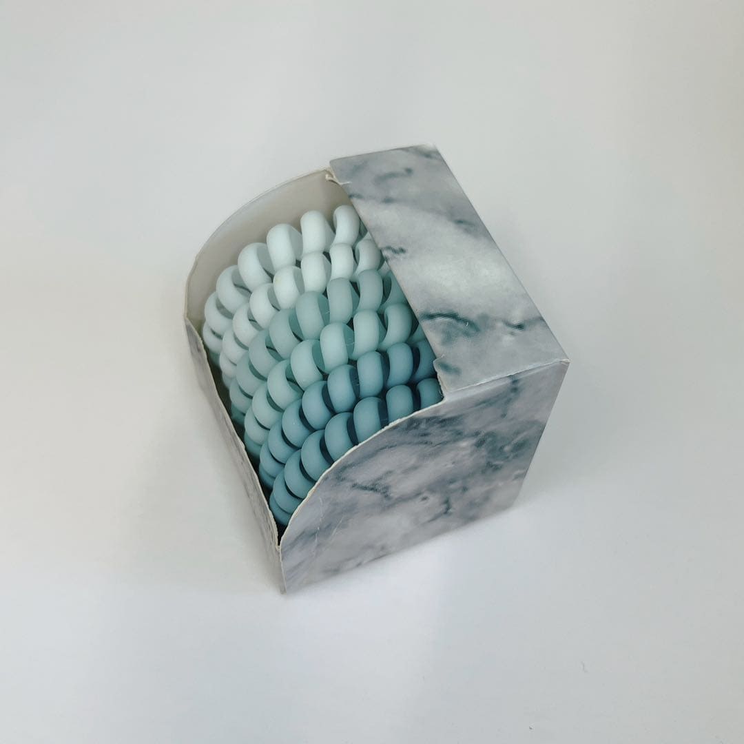 【LA000384】6Pcs Gradient Color Spiral Hair Ties
