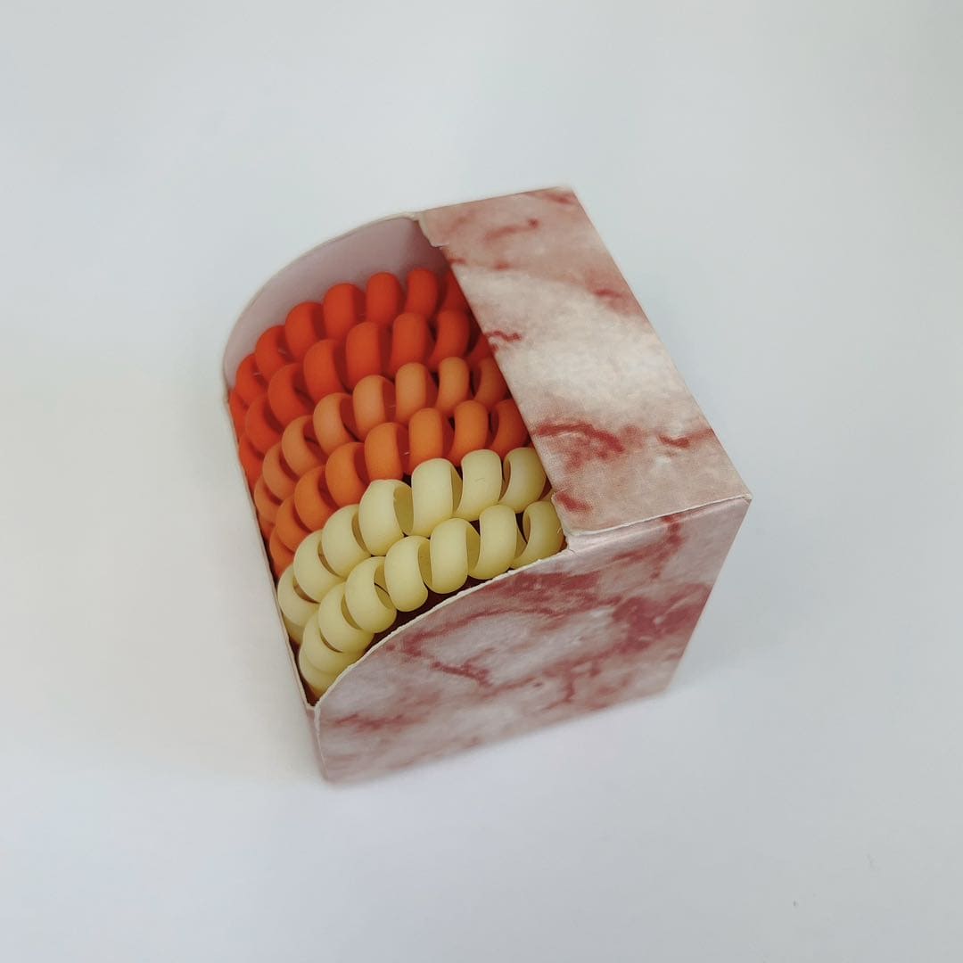 【LA000384】6Pcs Gradient Color Spiral Hair Ties
