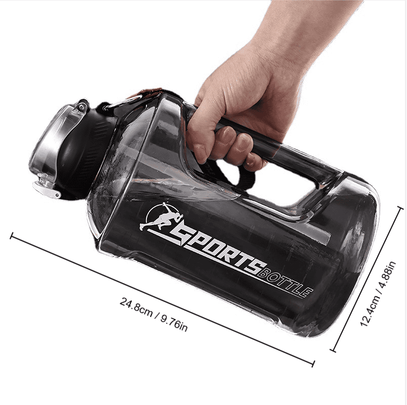 【LA000370】75oz Transparent Motivational Water Bottle