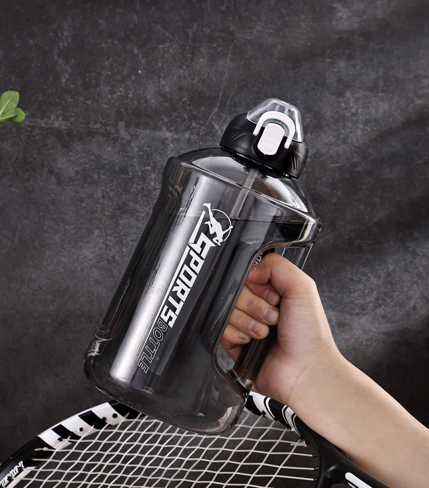 【LA000370】75oz Transparent Motivational Water Bottle