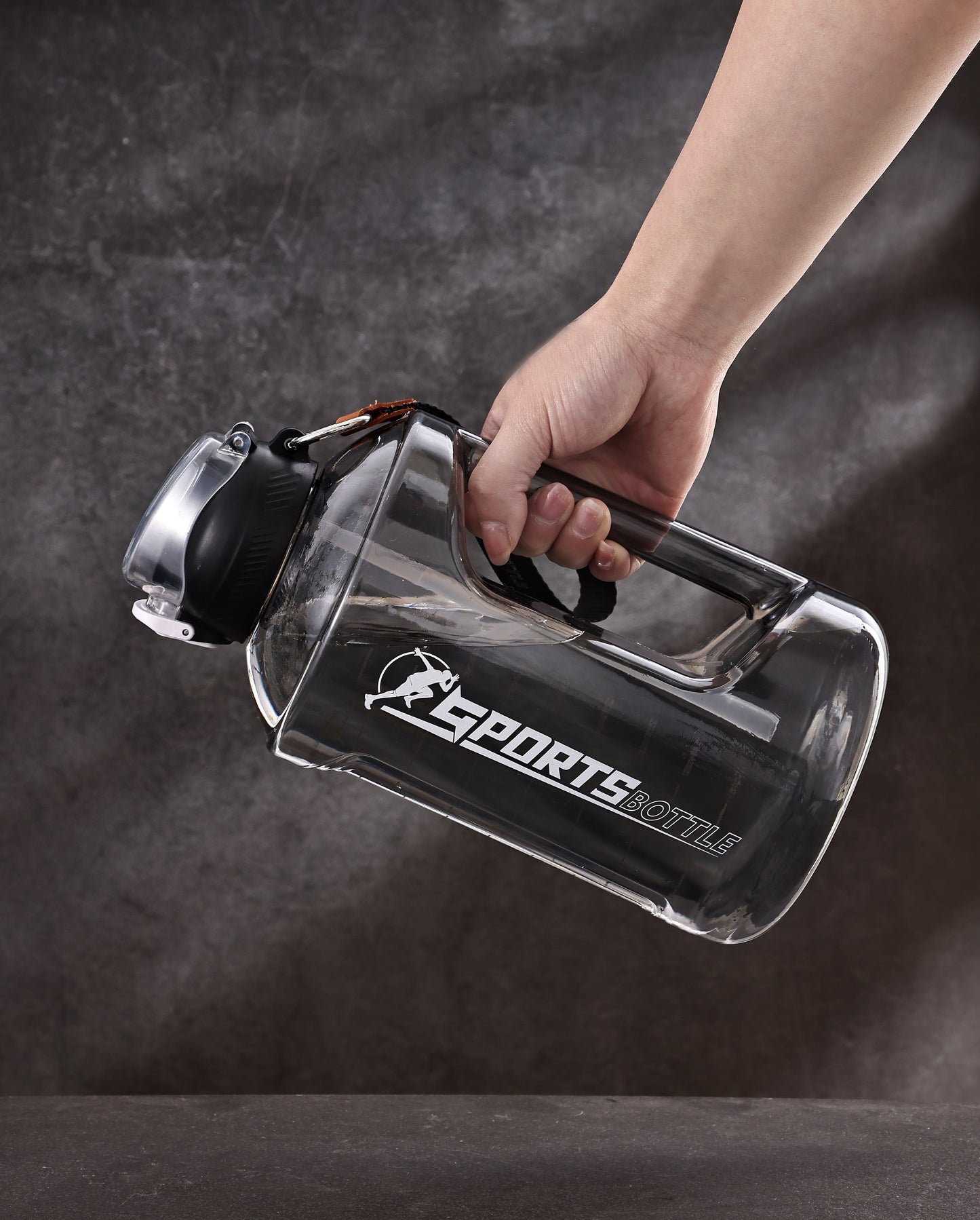 【LA000370】75oz Transparent Motivational Water Bottle