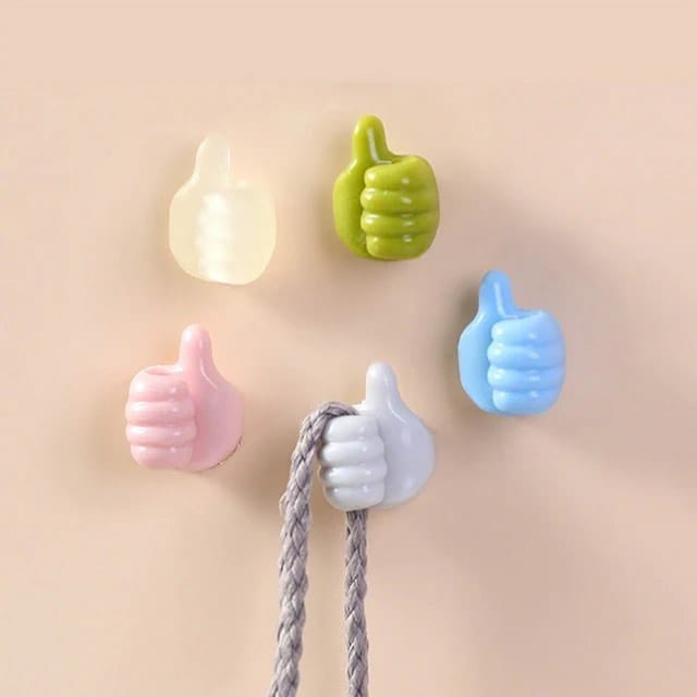 【LA000360】20Pcs Silicone Thumb Wall Hook Cable Clip Wire Desk Organizer