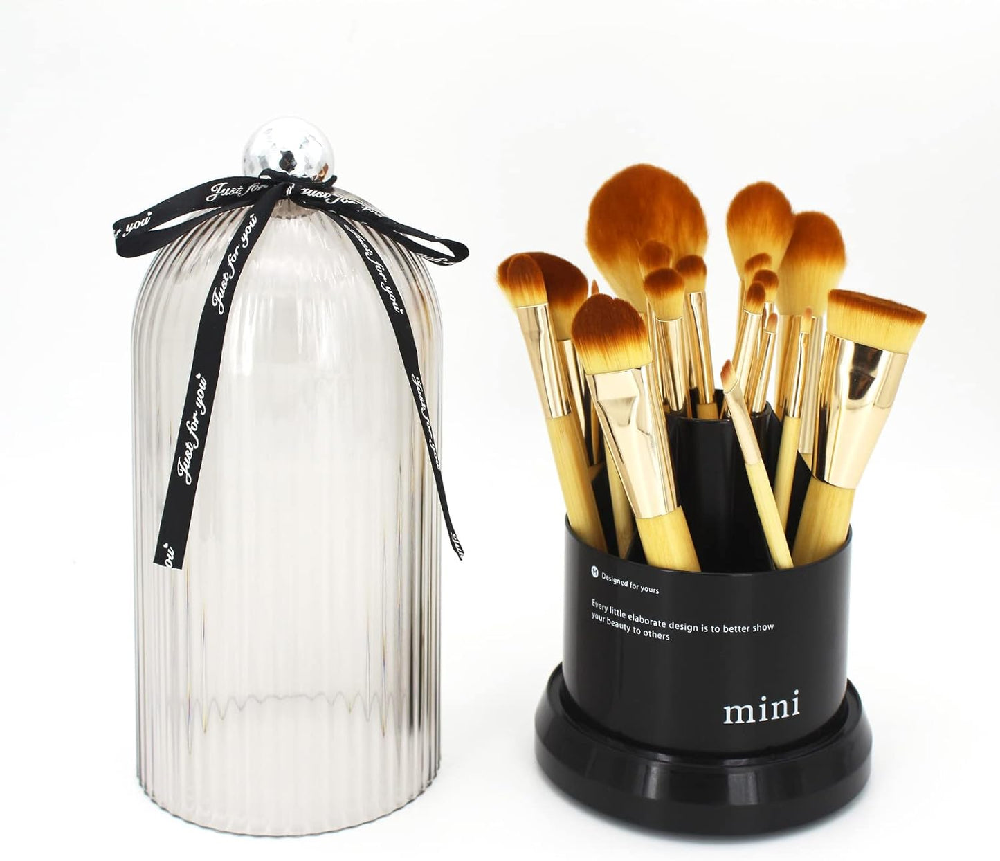 【LA000413】Makeup Brush Holder with Lid-Black