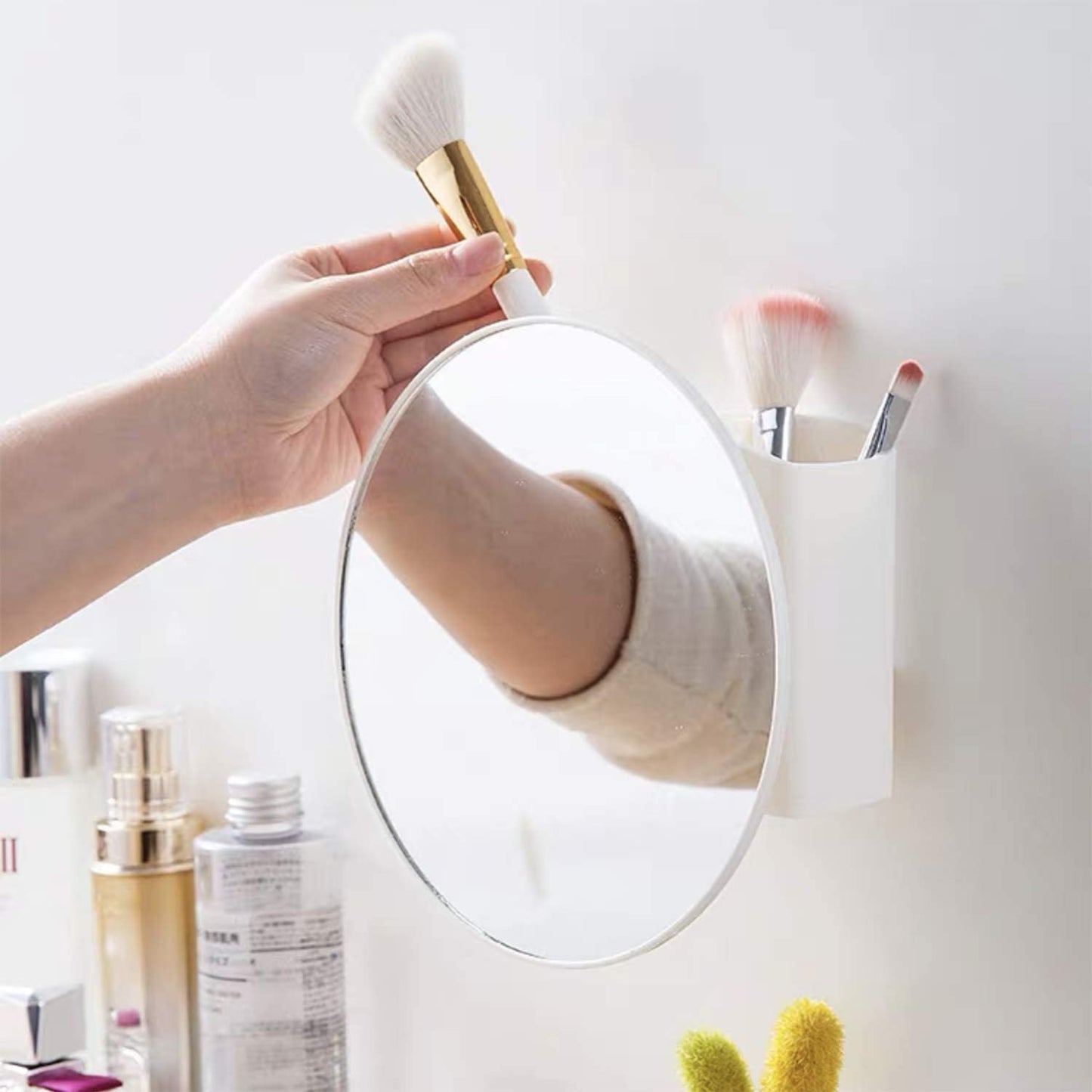 【LA000204】bathroom mirror with organizer