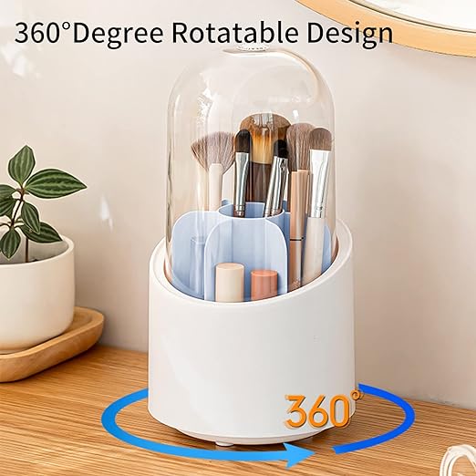 【LA000389】Makeup Brush Holder with Lid-White