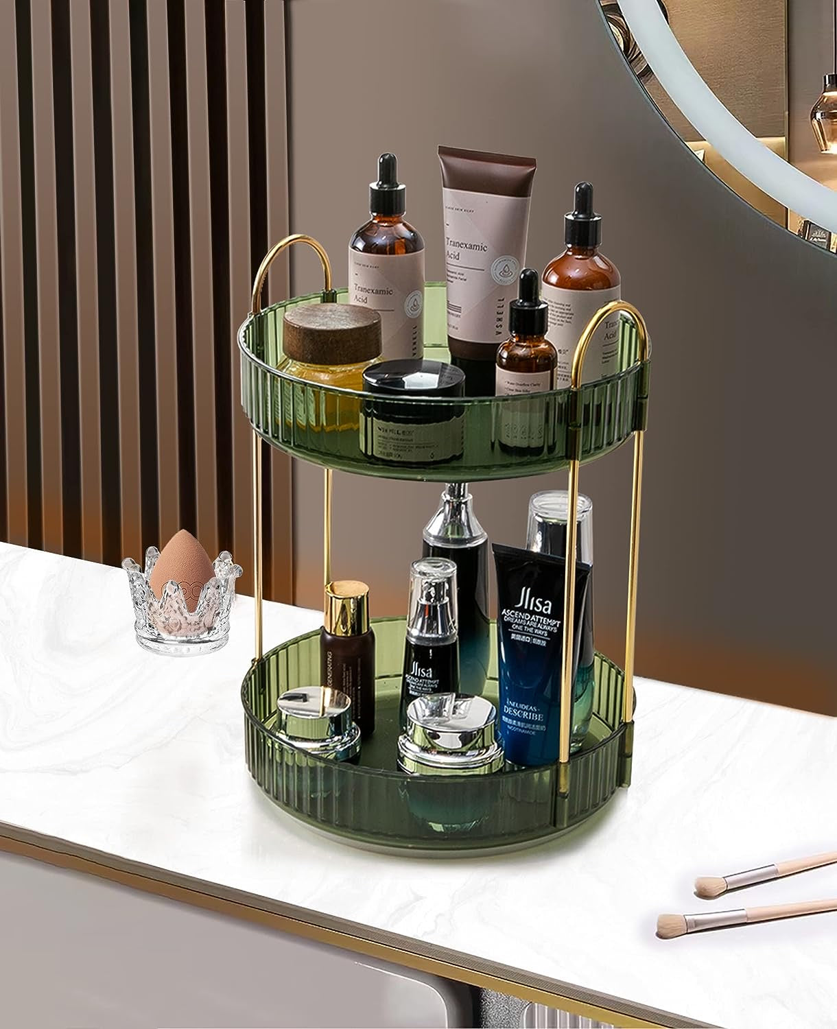 【LA000398】360° Rotating Makeup Organizer 2