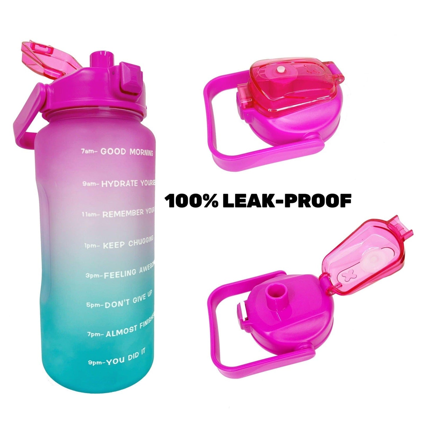【LA000386】75oz Color Gradient Frosted Water Bottle