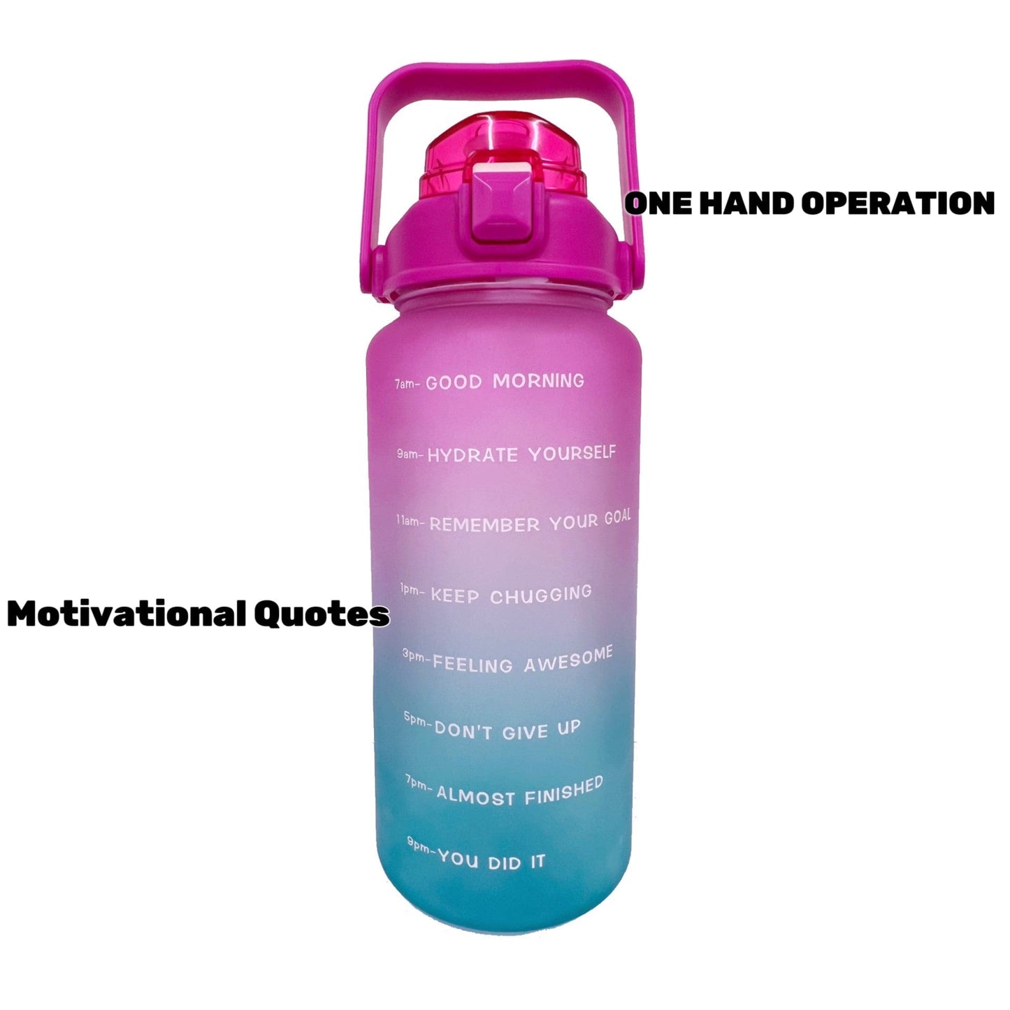 【LA000386】75oz Color Gradient Frosted Water Bottle