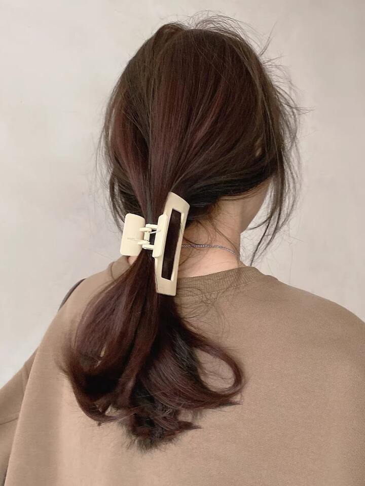 【LA000397】Hair Claw Clips Large-White