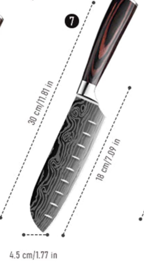 【LA000134】santoku knife 7'' Japanese Chef Knife