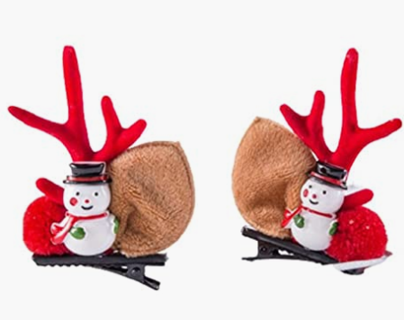 【LA000312】 Christmas snowman hair clip