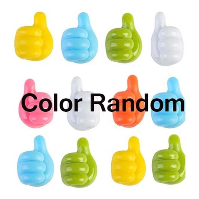 【LA000360】20Pcs Silicone Thumb Wall Hook Cable Clip Wire Desk Organizer