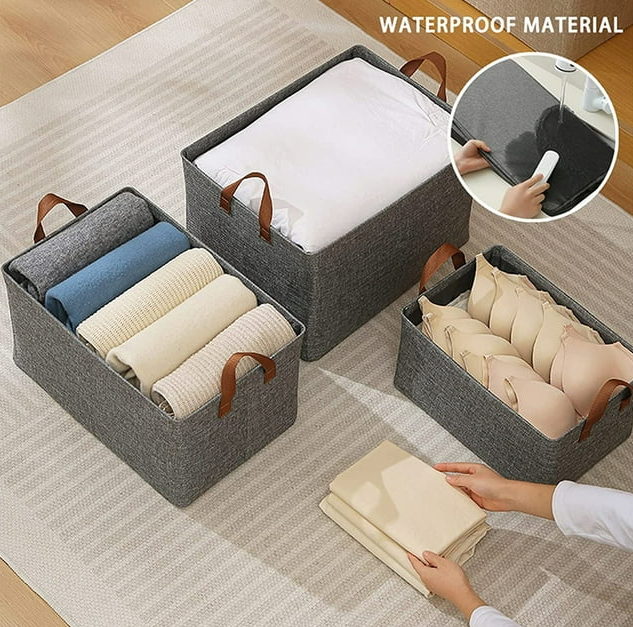 【LA000412】Foldable Storage Bag with Steel Frame Support