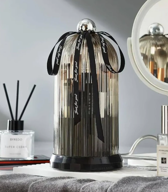 【LA000413】Makeup Brush Holder with Lid-Black