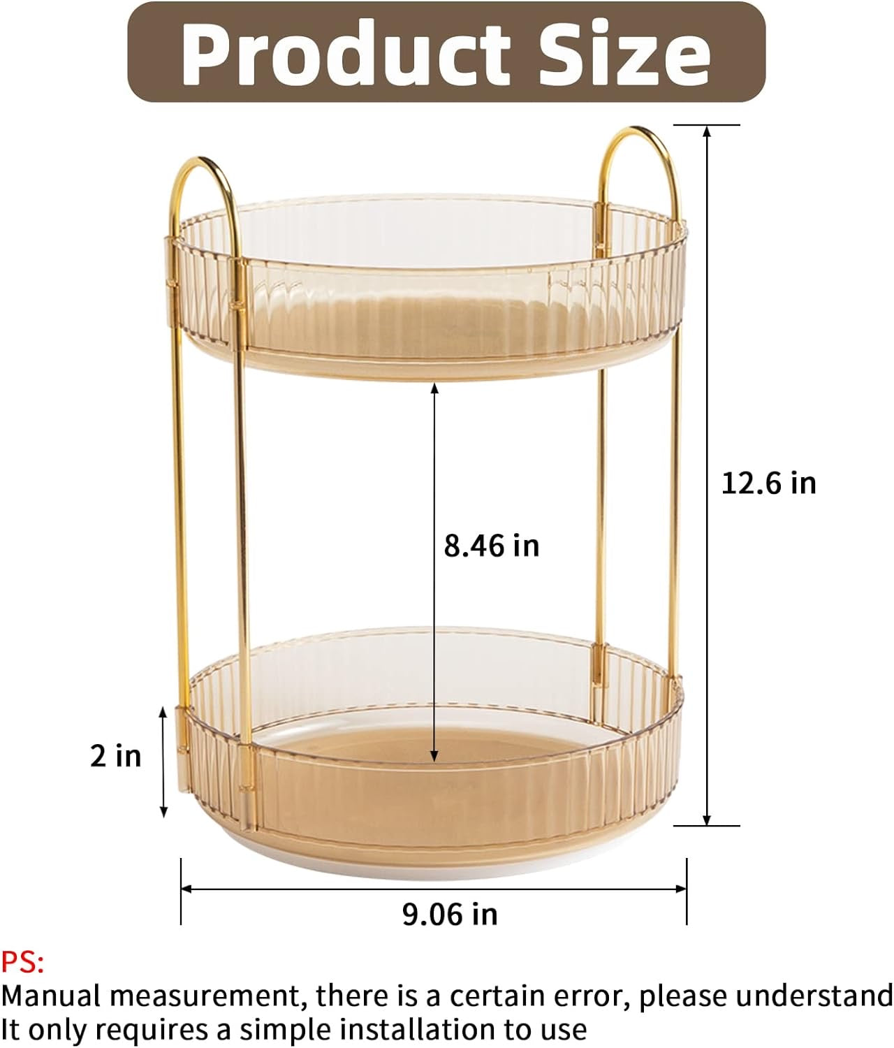 【LA000398】360° Rotating Makeup Organizer 2