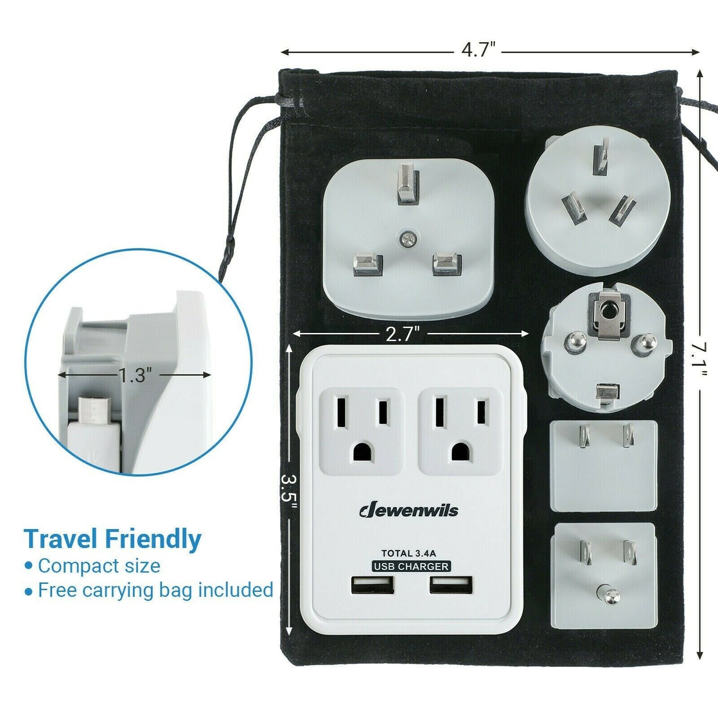 (pi&J-LA000015)Travel Adepter