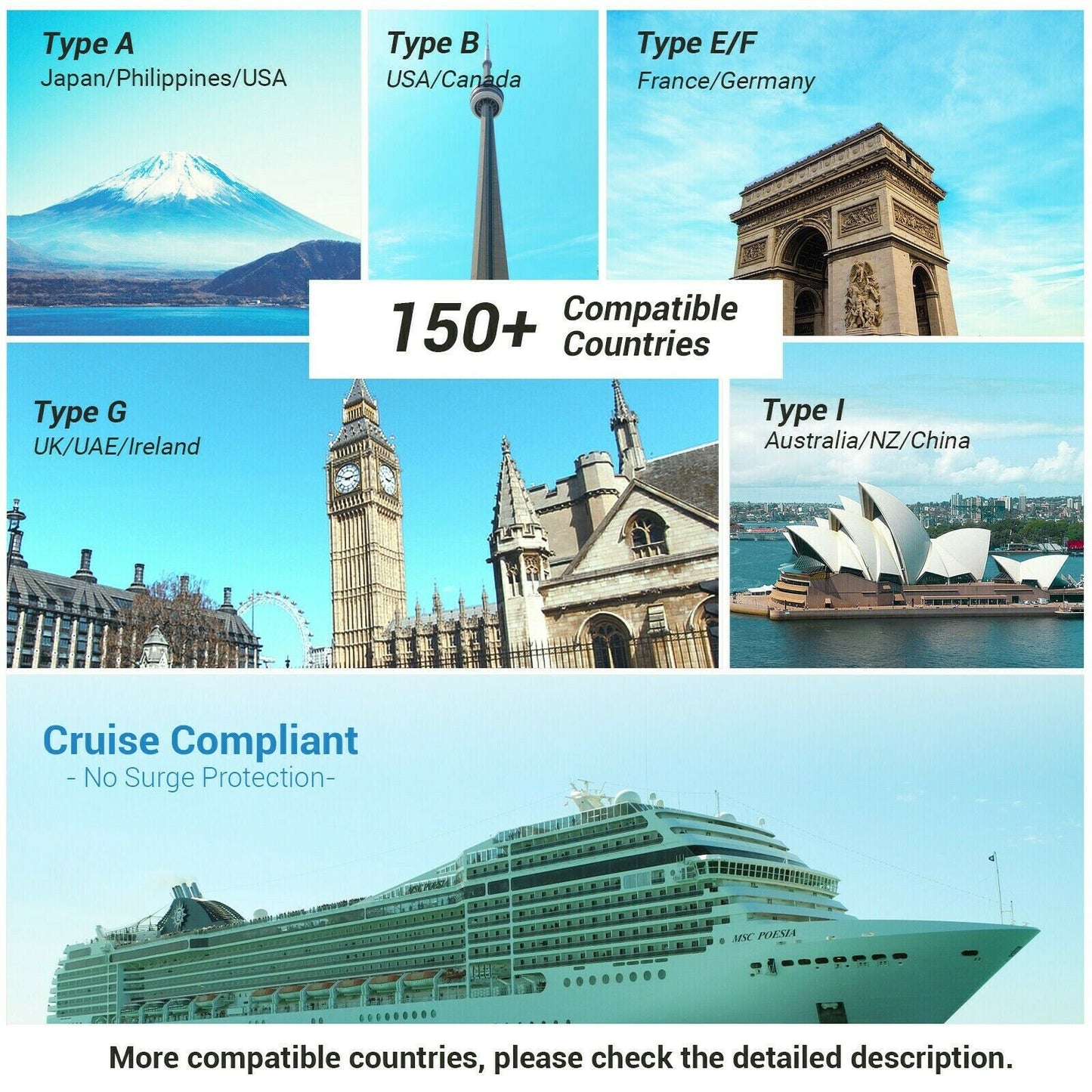(pi&J-LA000015)Travel Adepter