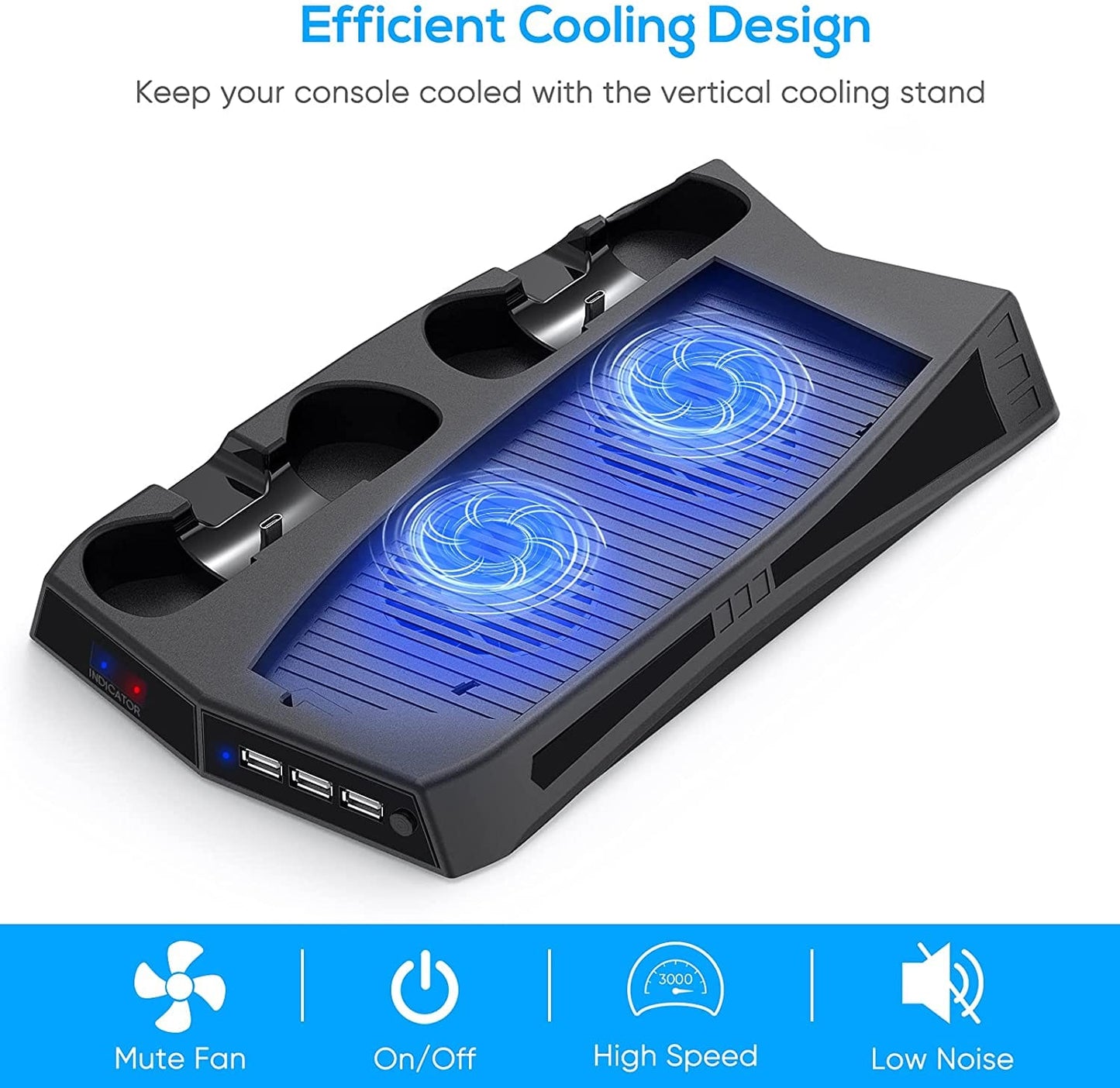 【LA000224】All-in-One PS5 Cooler with Charging Base