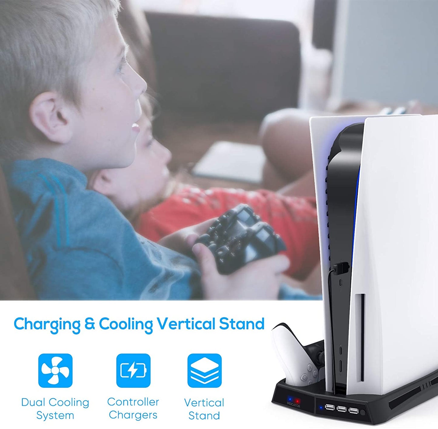 【LA000224】All-in-One PS5 Cooler with Charging Base