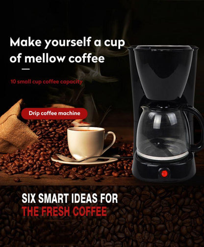 [NY-8730-4BK] 650 Watt Black 4 Cup 20oz Coffee Maker