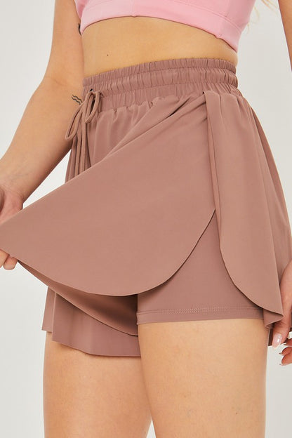 CAA Activewear Two In One Drawstring Shorts