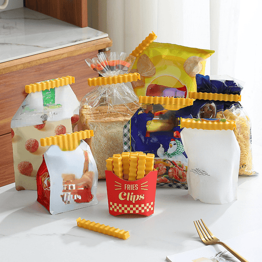 【LA000391】French Fries Bag Seal Refrigerator with 12 food bag clippers