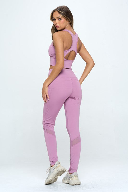 CAA Women's Two Piece Activewear Set Cut Out Detail