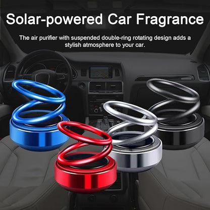 LA000450 Solar car aromatherapy double ring design（太阳能车载香薰双环）