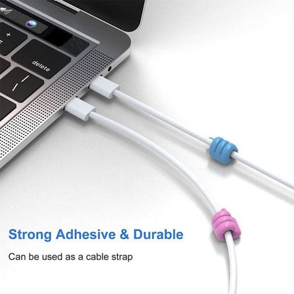 【LA000360】20Pcs Silicone Thumb Wall Hook Cable Clip Wire Desk Organizer