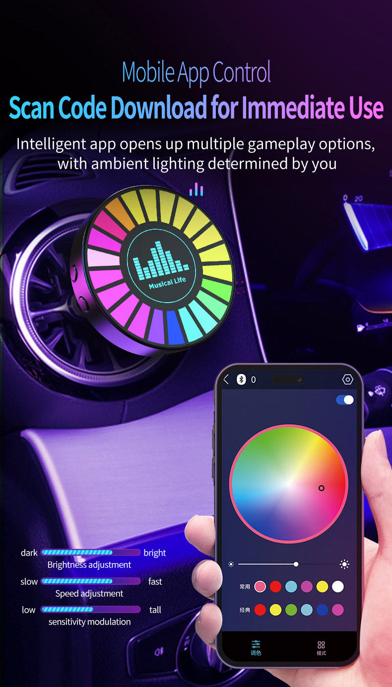 LA000454 Car Music Rhythm Lamp Air Freshener （车载拾音灯）