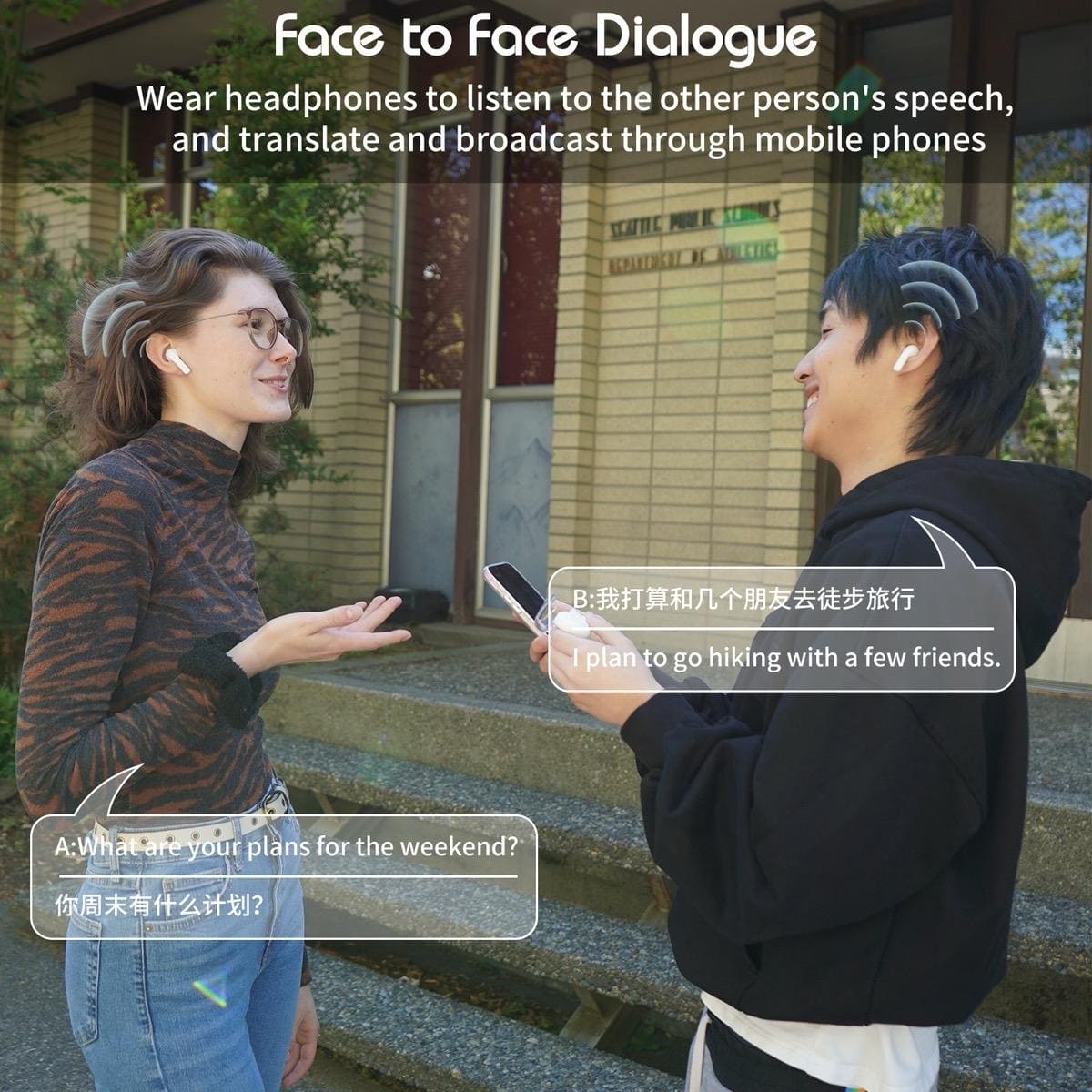 【fyej-1pc】wireless smart translator earphones无线智能翻译耳机