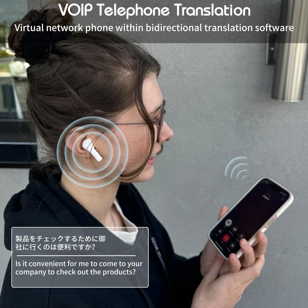 【fyej-1pc】wireless smart translator earphones无线智能翻译耳机