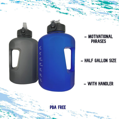 【LA000346】74oz/ 2.2L Large Capacity Sports Water Bottle