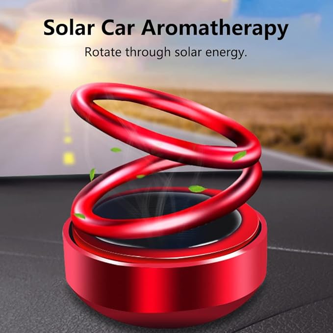 LA000450 Solar car aromatherapy double ring design（太阳能车载香薰双环）
