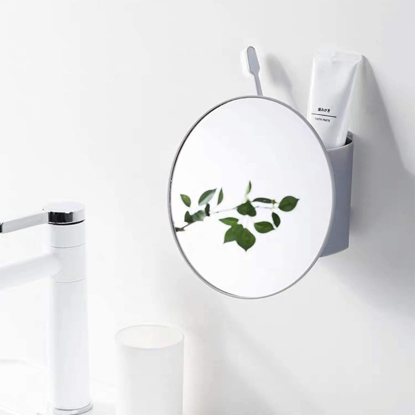 【LA000204】bathroom mirror with organizer