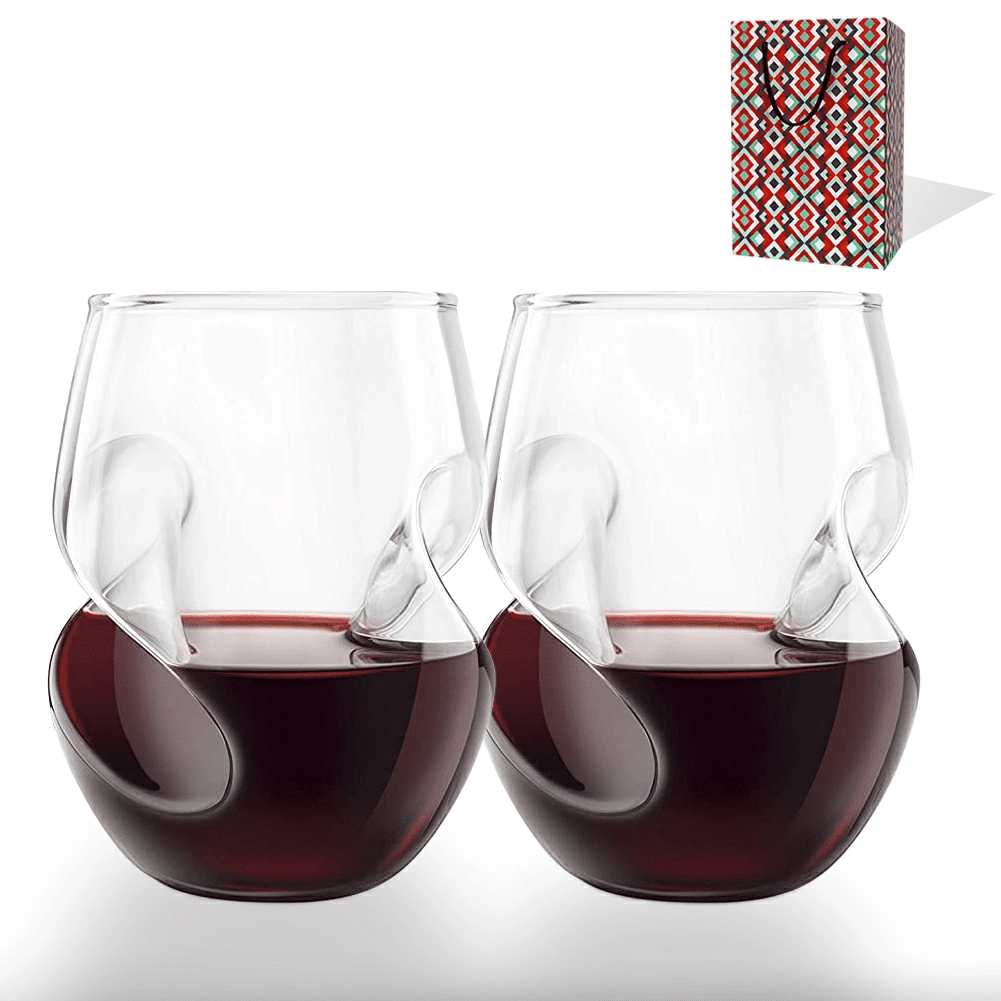 【LA000382】Stemless Wine Glasses, 2 Packs