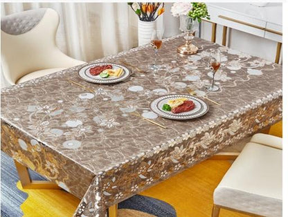 NY-TC670001 300gsm 54" PVC Metallic Embossed Tablecloth