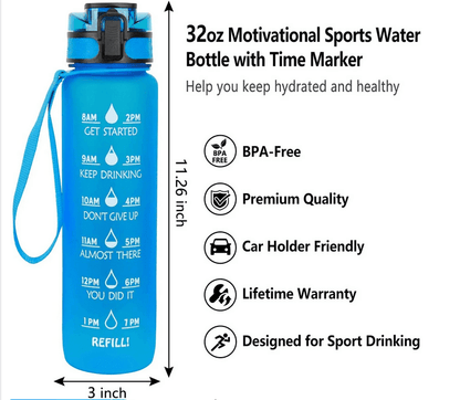 【LA000383】32oz Motivational Water Bottles