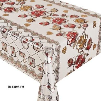 NY-TC670001 300gsm 54" PVC Metallic Embossed Tablecloth