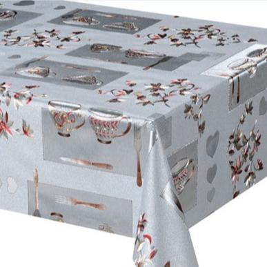 NY-TC670001 300gsm 54" PVC Metallic Embossed Tablecloth