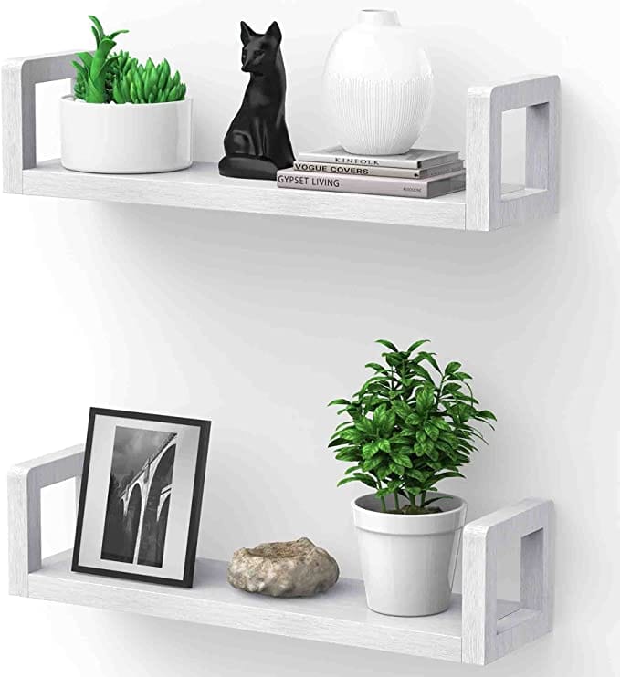 【LA000295】2-pc Floating Shelves Solid Wood