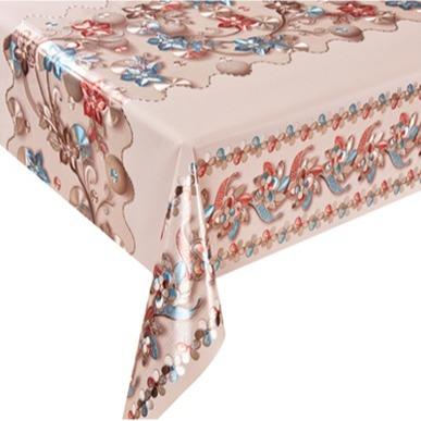 NY-TC670001 300gsm 54" PVC Metallic Embossed Tablecloth