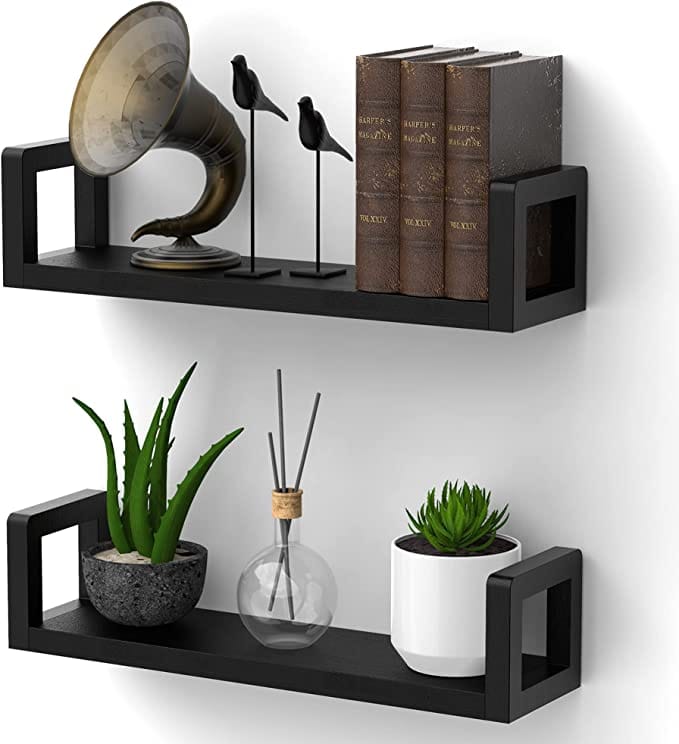 【LA000295】2-pc Floating Shelves Solid Wood