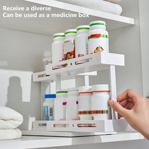 【LA000271】Pull-Out Rotating Spice Racks single/double Layer