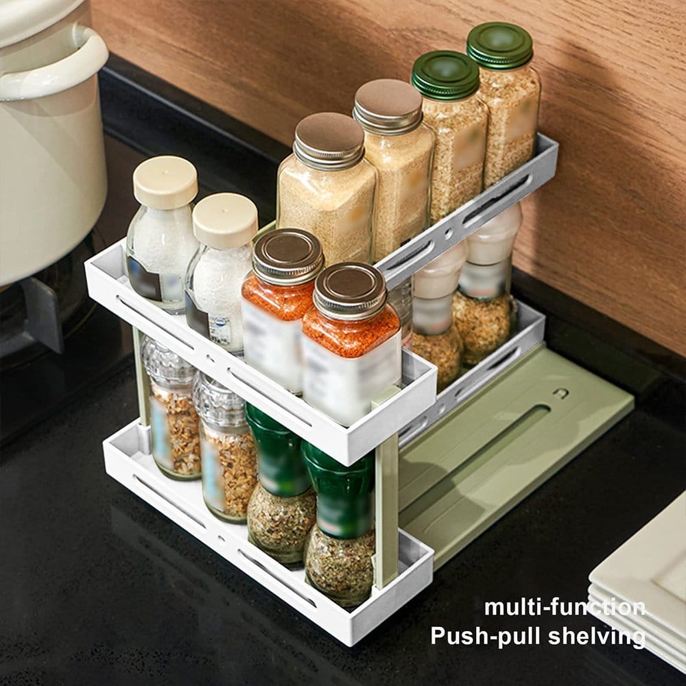 【LA000271】Pull-Out Rotating Spice Racks single/double Layer