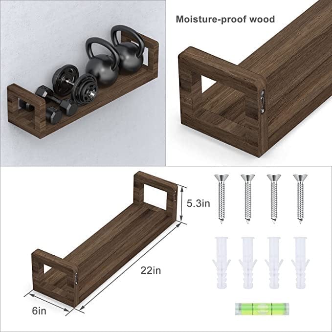 【LA000295】2-pc Floating Shelves Solid Wood